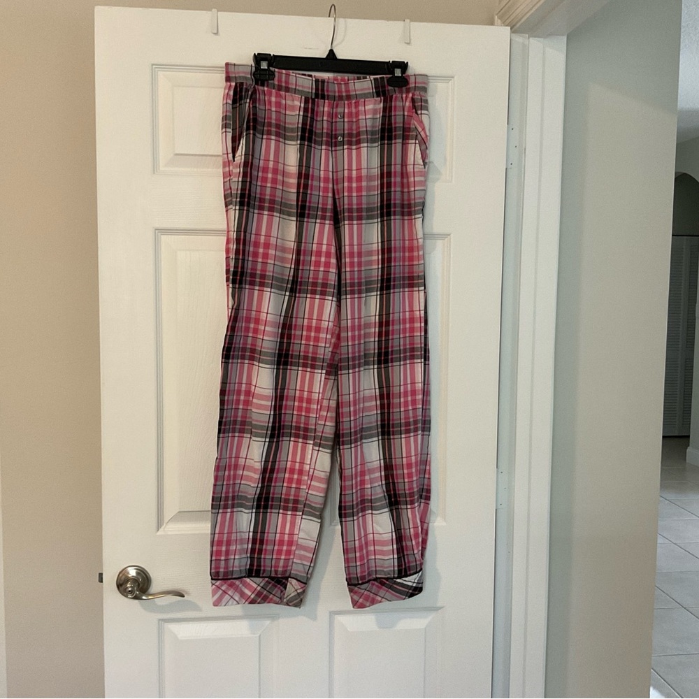 Pink Victoria Secret Plaid Pajama Pants